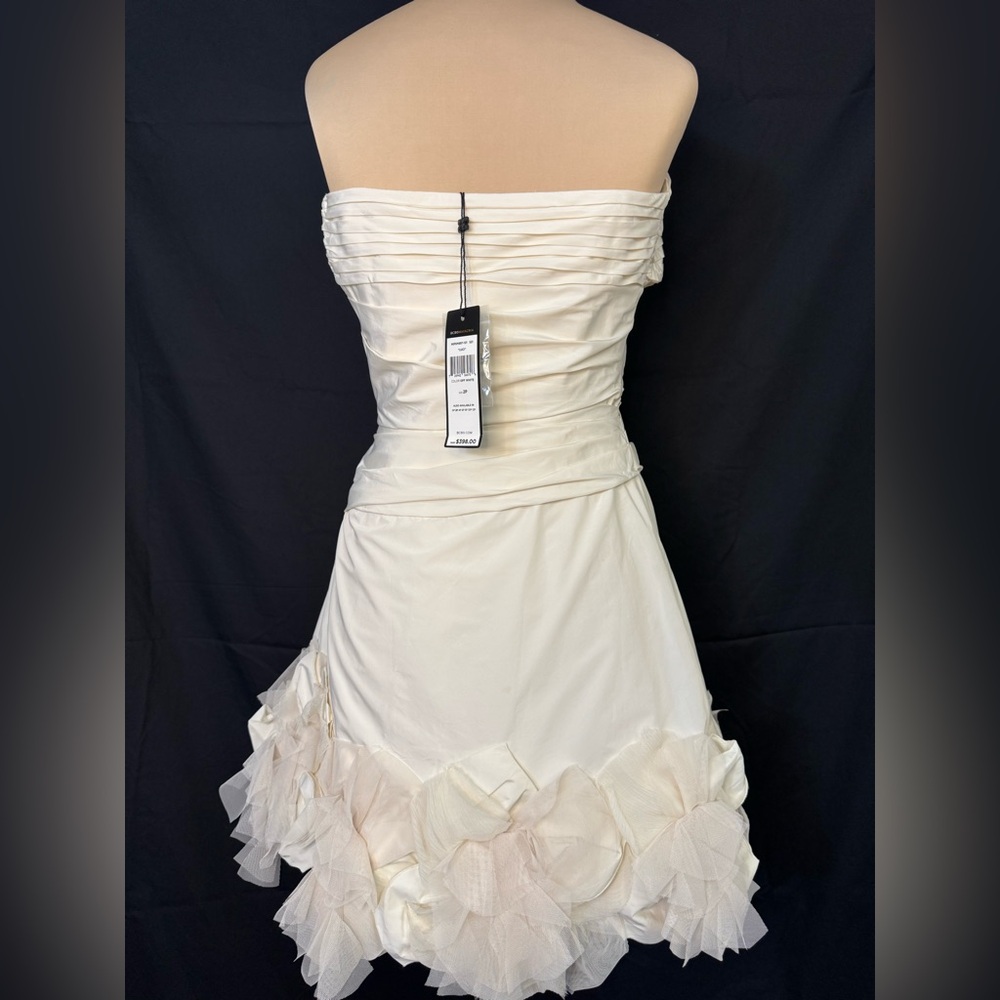 🎀 BCBG MaxAzria Petites “Luci”💕Strapless Cream Mini Prom Formal 2P NWT - Picture 3 of 15